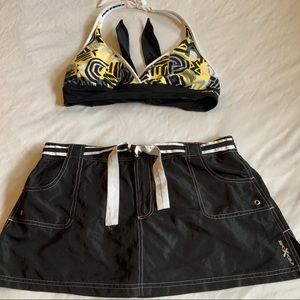 ZeroXposur bikini top and swim skirt